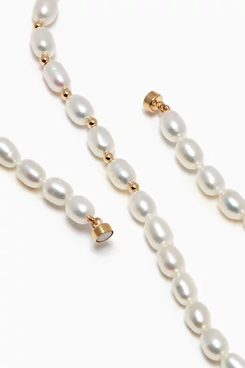 Kiku Pearl Necklace in 18kt Gold