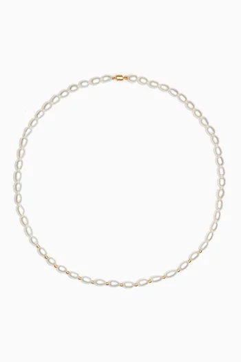 Kiku Pearl Necklace in 18kt Gold