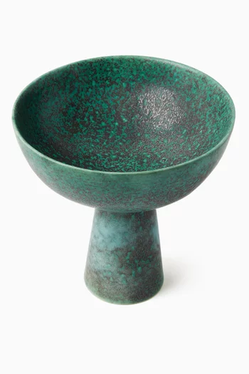 Small Terra Bowl on Stand in Porcelain