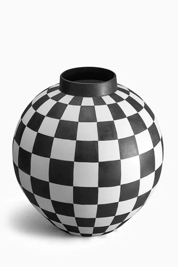 XLarge Damier Vase in Porcelain