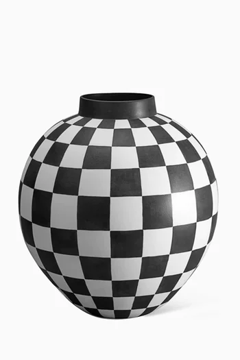 XLarge Damier Vase in Porcelain