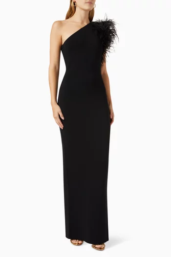 Elcie Midi Dress in Stretch Viscose-knit