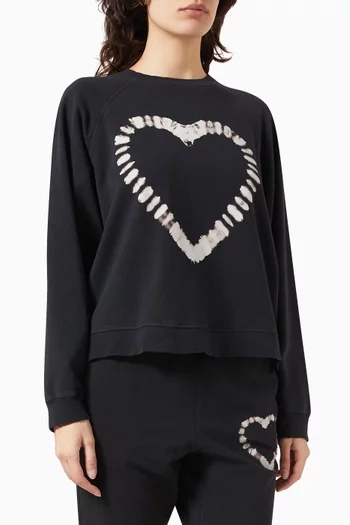 Ronan Heart Sweatshirt in Cotton-blend