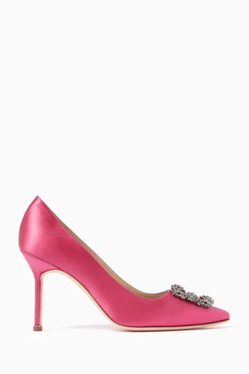 Hangisi 90 Buckle Pumps in Satin