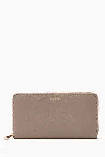 Zip Around Wallet in Rugiada Leather