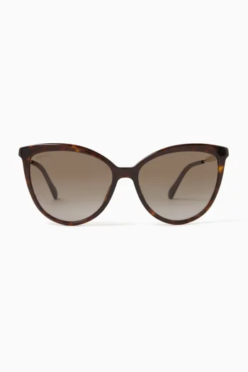 Belinda Cat-eye Frame Sunglasses in Acetate