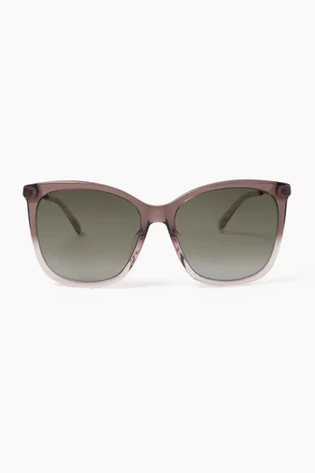 Nerea Square Frame Sunglasses in Acetate