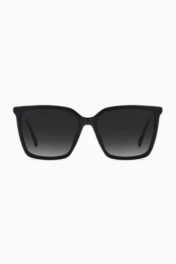 Totta Rectangular Frame Sunglasses in Acetate