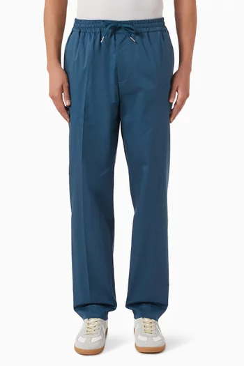Straight-leg Pants in Cotton-blend