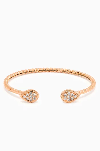 Serpent Bohème S Motif Diamond Bracelet in 18kt Rose Gold