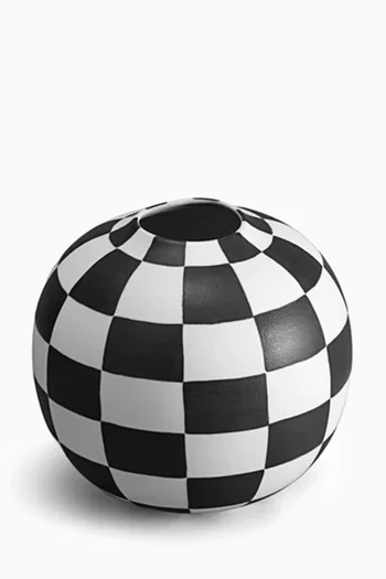 Small Damier Vase in Porcelain