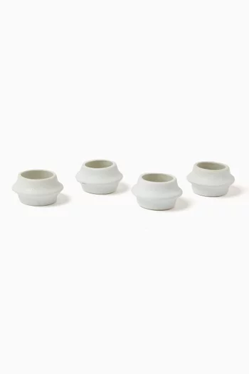 Terra Cuff Napkin Rings in Porcelain, Set of 4
