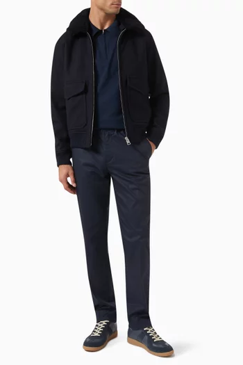 Half-zip Polo Shirt in Viscose-blend