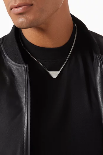 EA Eagle Essentials Necklace in Stainless Steel