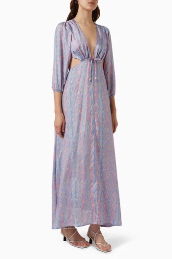 Clara Maxi Dress in Silk