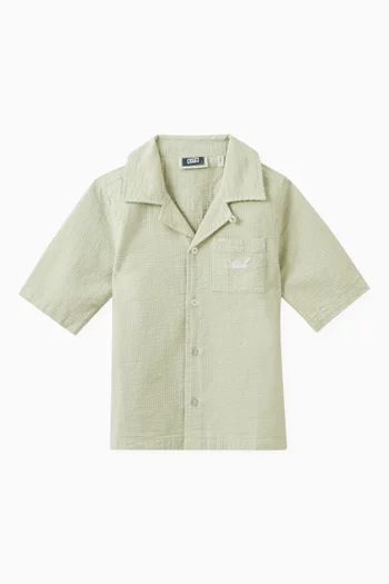 Textured Camp Shirt in Cotton