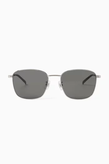 XL Geometric Sunglasses in Metal