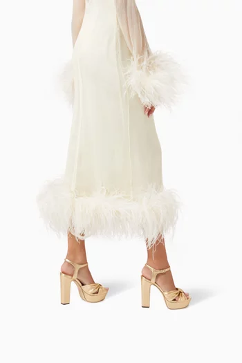 Heloise 120 Platform Sandals in Mirror Leather