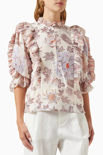 Andrina Top in Cotton-silk blend