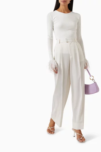Electra Feathered cuffs Blouse in Viscose-blend