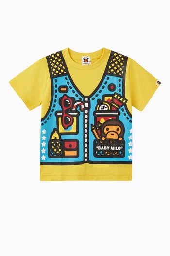 Baby Milo Vest-print T-shirt in Cotton