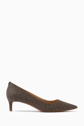Alina 45 Flex Pointed-toe Kitten Pumps in  Leather