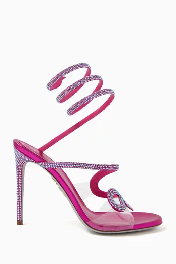 Fuxia Shimmer107  Sandals in Satin