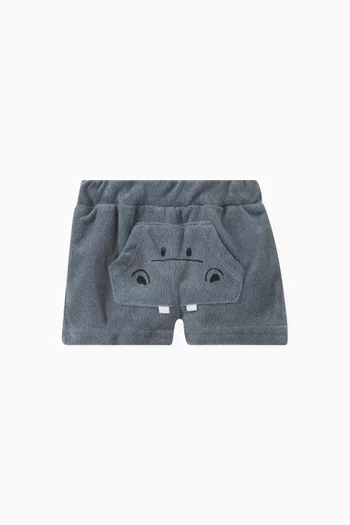 Hippopotamus-detail Shorts in Cotton-blend