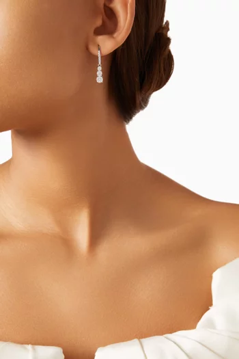 أقراط اتراكت ترلوجي دائرية للأذن المثقوبة معدن مطلي بالروديوم