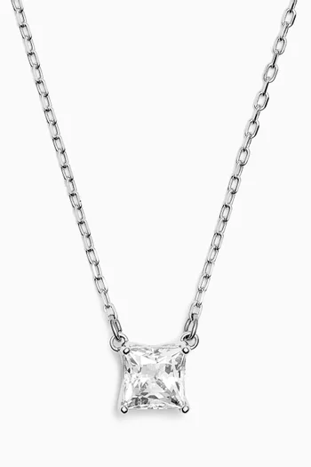 Attract Necklace in Rhodium-plated Metal
