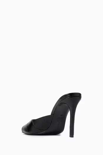 Alessia 100 Mule Sandals in Croc-embossed Leather