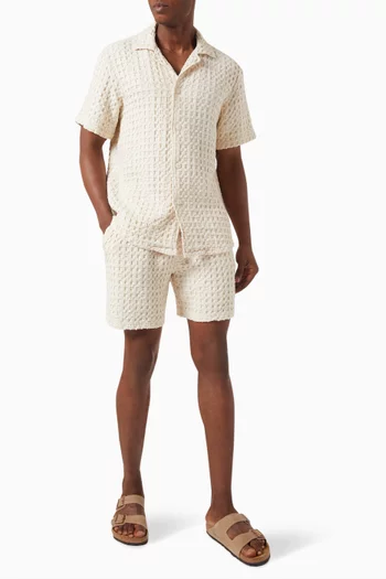 Porto Waffle Shorts in Cotton