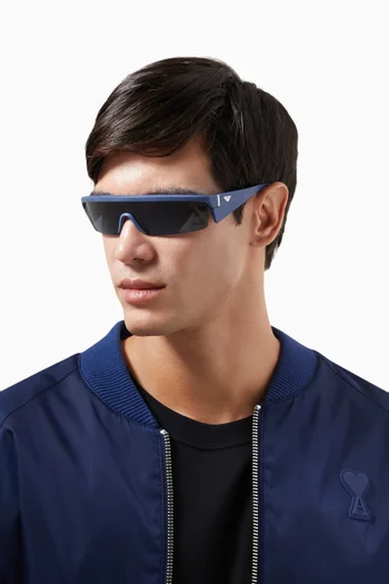 Rectangle Rimless Sunglasses in Metal