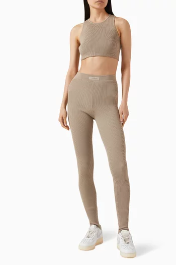 Sports Pants in RIbbed-knit