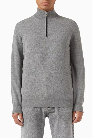 Zip-turtleneck Sweater in Cashmere