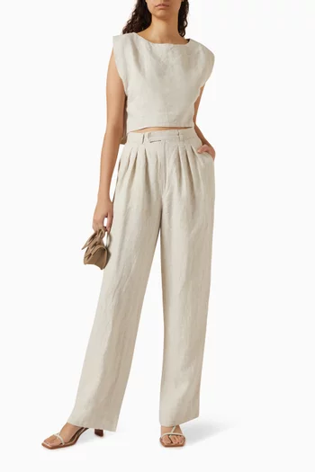 Louis High-waist Pants in Linen