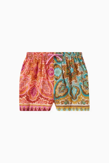Halcyon Paisley Shorts in Cotton
