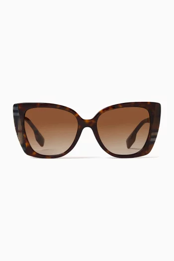 نظارة شمسية بتصميم عين القطة وإطار أسيتات