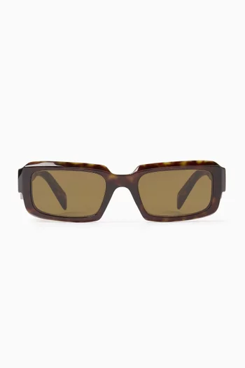 Square Tortoiseshell Sunglasses in Acetate