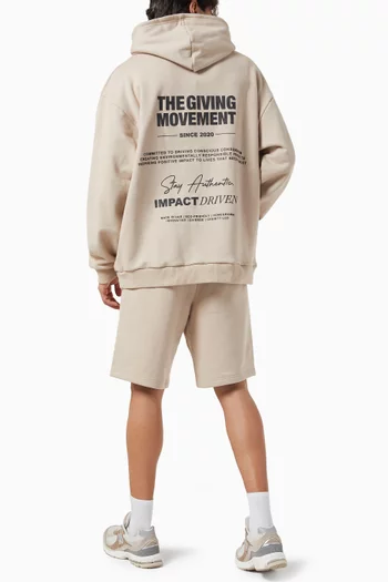 Street Logo-print Hoodie in Organic Fleece