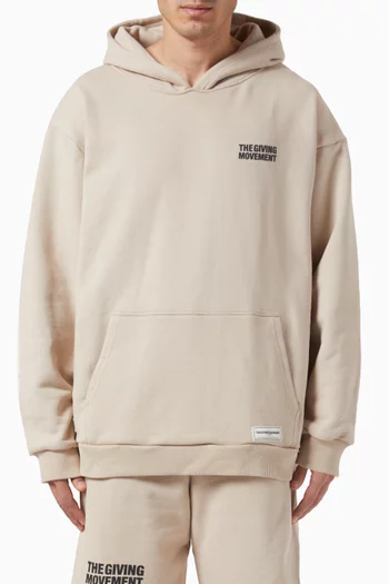 Street Logo-print Hoodie in Organic Fleece