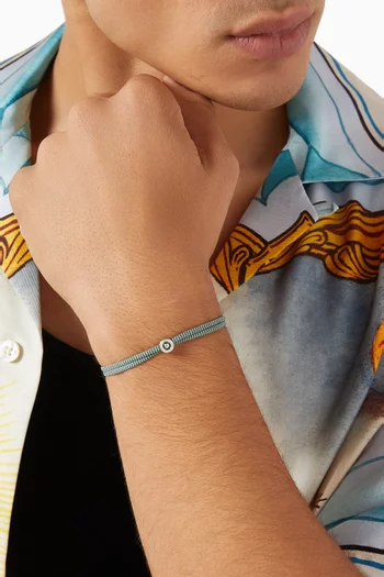 سوار أوبوس بحبل وفضة إسترلينية ونايلون