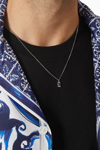 قلادة فالور مزينة بحجر توباز فضة إسترلينية