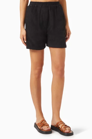 Elsticated Waistband Shorts in French-terry