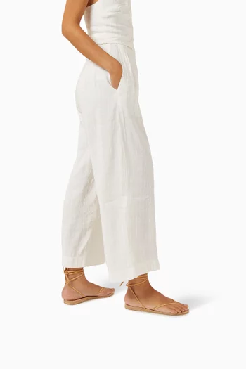 Celia Thong Lace Sandals in Nappa Leather