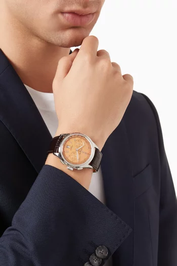 Premier B01 Chronograph Stainless Steel & Leather Watch, 42mm