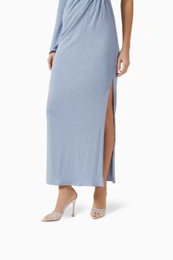 Rania 105 Organza Crystal Mules in Suede