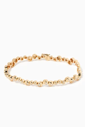 River Snail Diamond Bracelet in 9kt Gold