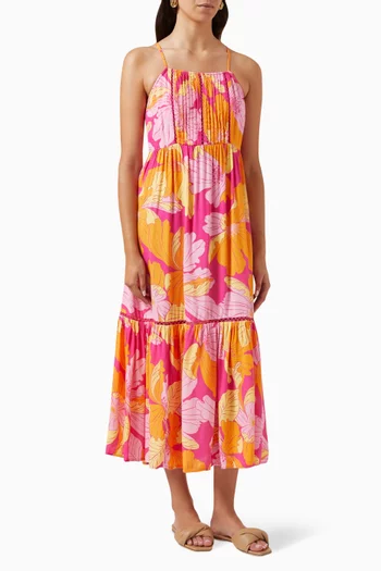 فستان ياسفيليبا متوسط الطول بنقشة زهور ايكوفيرو