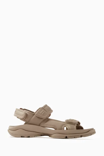 Tourist Sandals in Faux-leather